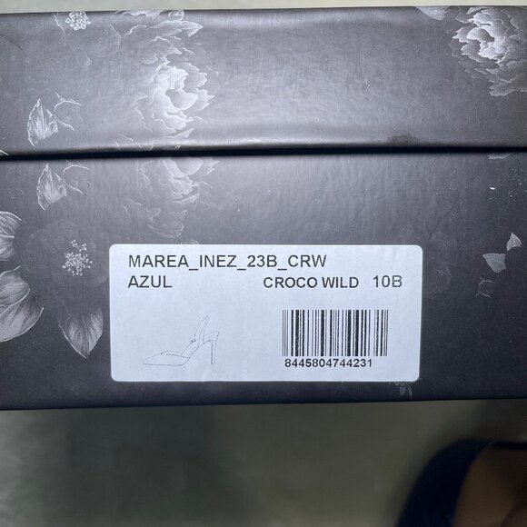 Inez Diana Slingback heel stiletto, azul blue croco, size 10 - Picture 10 of 10